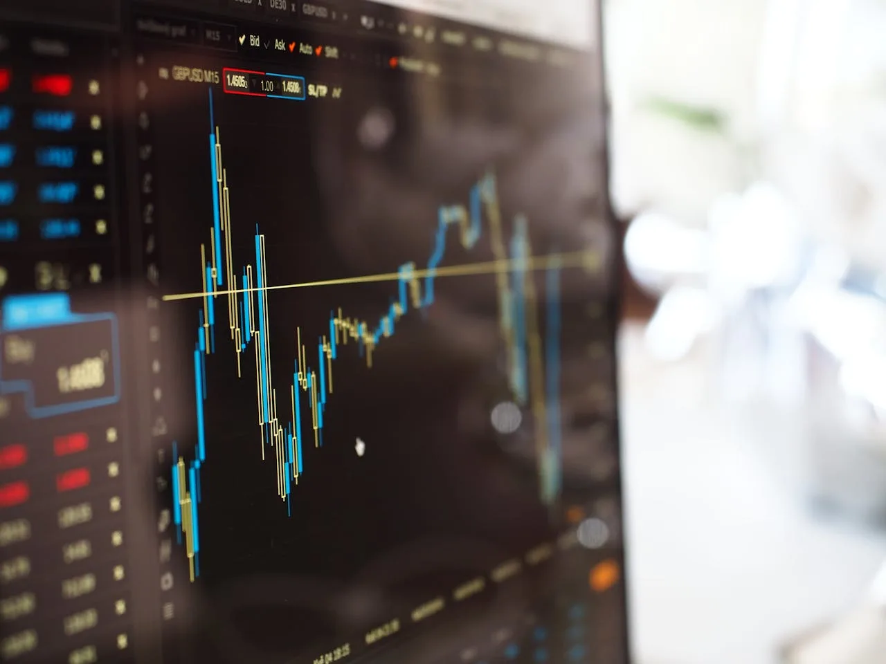 Line chart showing investment performance